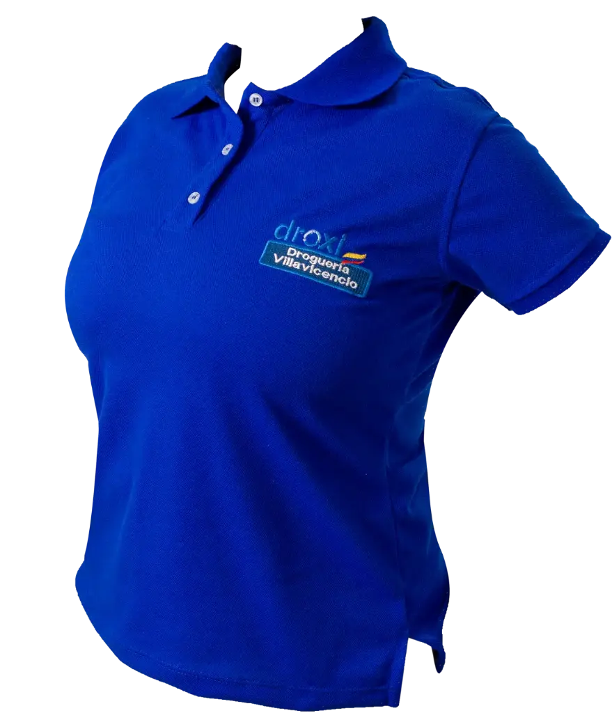 Camiseta tipo Polo (S, Dama, Azul Celeste)
